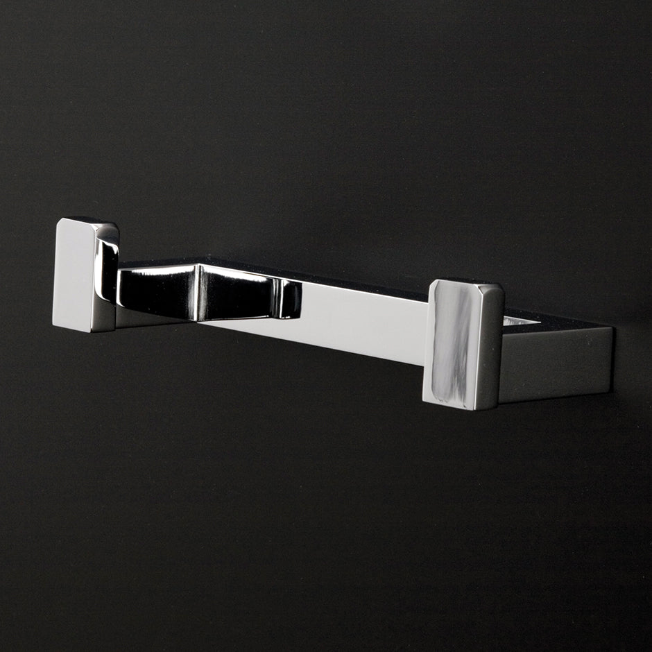 Lacava - Wall-Mount Double Hook Made Of Chrome Plated Brass, W: 7 1/4", D: 2 3/8", H: 1 3/8".