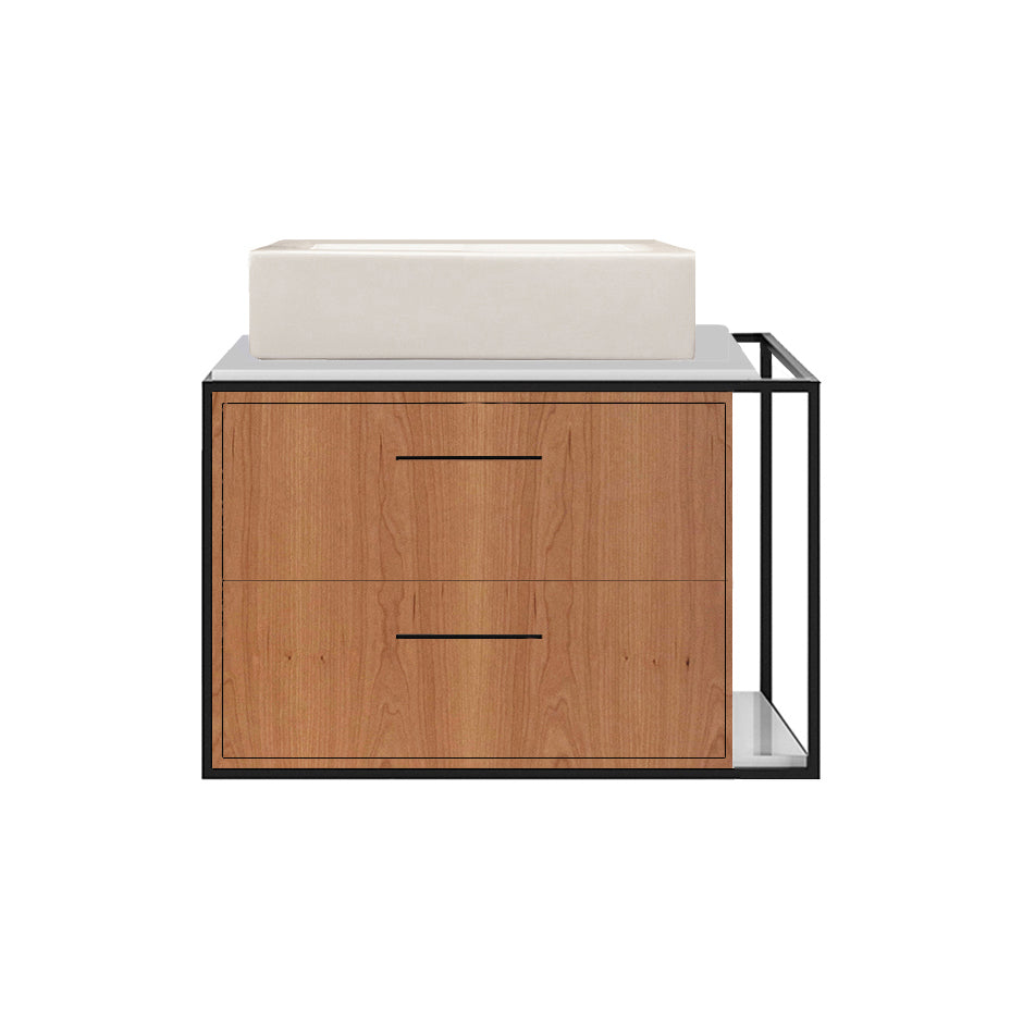 Lacava - Metal Frame For Wall-Mount Under-Counter Vanity Lin-Vs-24L. Sold Together With The Cabinet And Countertop. W: 24", D: 21", H: 16".