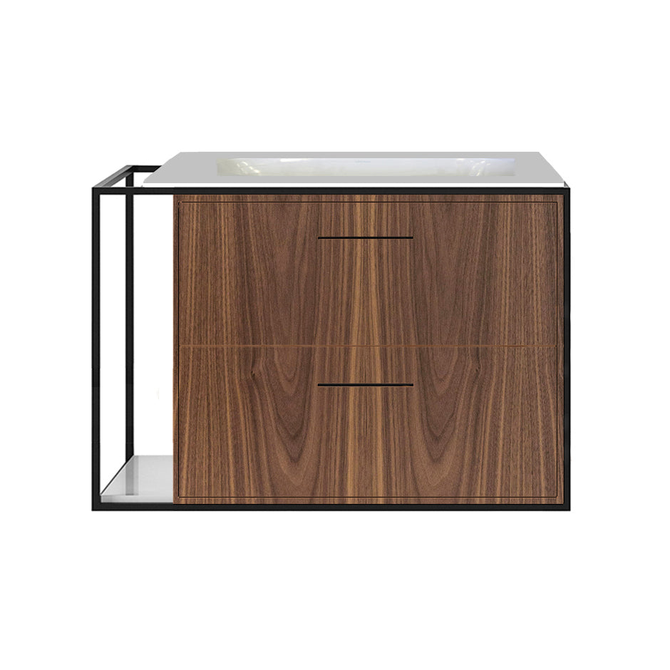Lacava - Solid Surface Countertop For Wall-Mount Under-Counter Vanity Lin-Un-30R. Sold Together With The Cabinet And Metal Frame. W: 26 1/2", D: 20 3/4", H: 1/2".