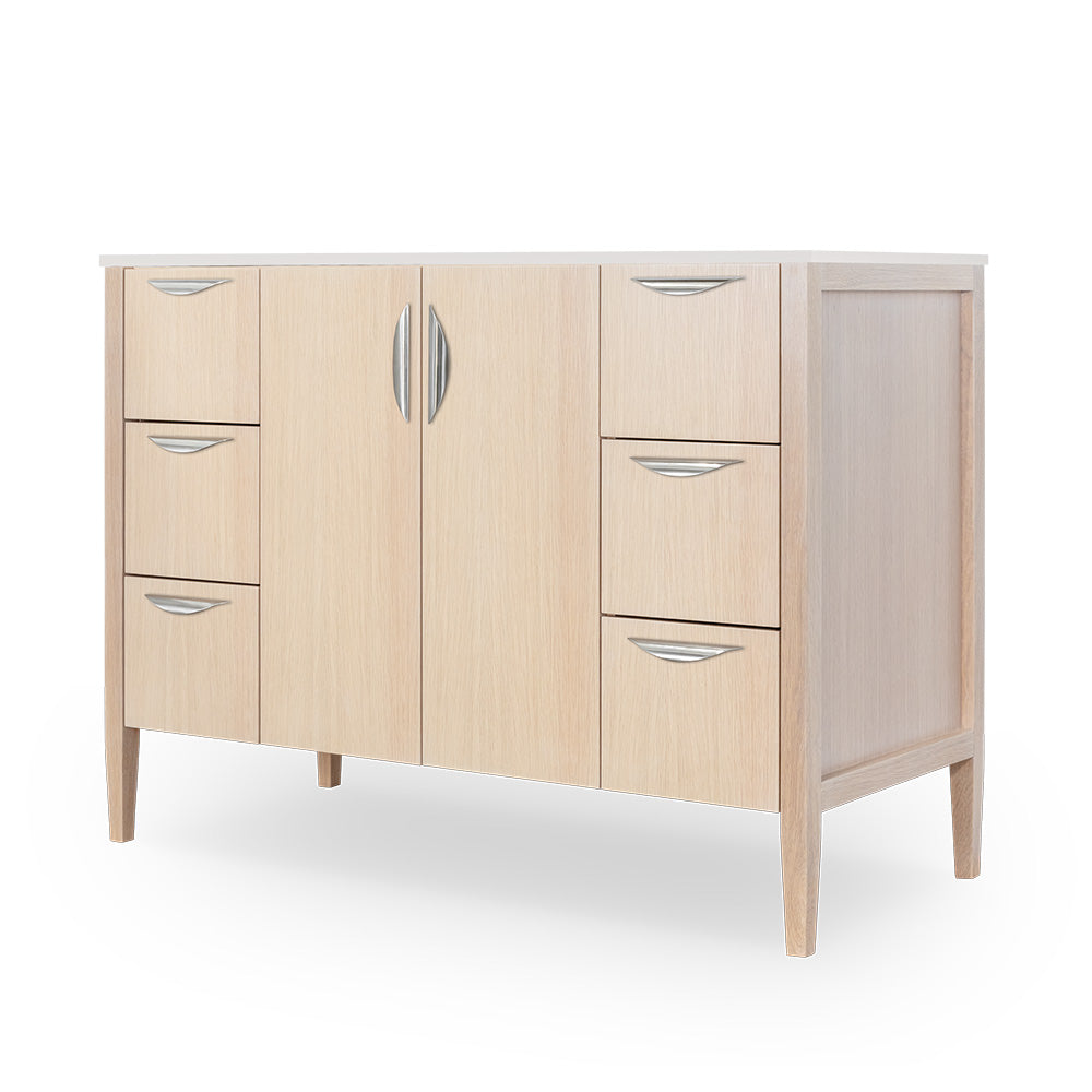 Lacava - Free-Standing Under-Counter Vanity With Three Drawers On Both Sides And Two Doors On The Center(Pulls Included). Counter Top Lrs-48T And Bathroom Sink 5062Un Are Sold Separately. W: 47 1/2", D: 20 3/4", H: 34 1/4".