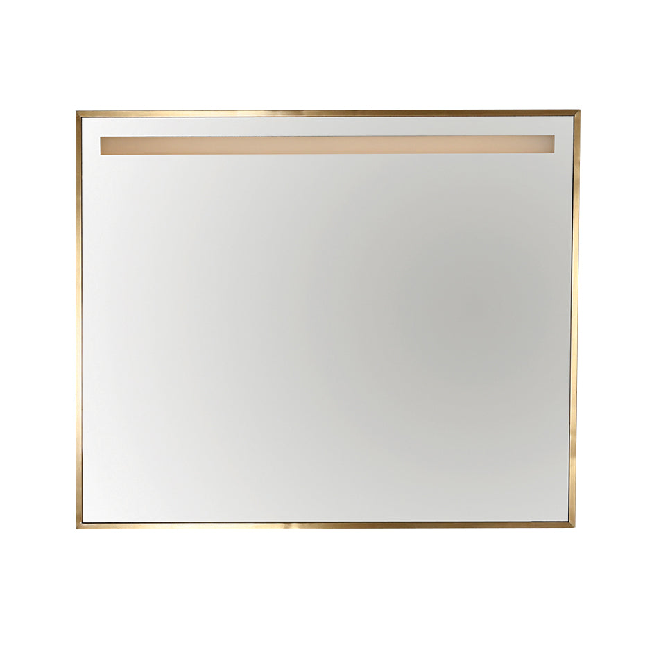 Lacava M08-41-BPW - Wall-Mount Mirror In Wooden Or Metal Frame With Led Light Behind Sand Blasted Frosted Section On Top. W:41", H:34", D: 2".