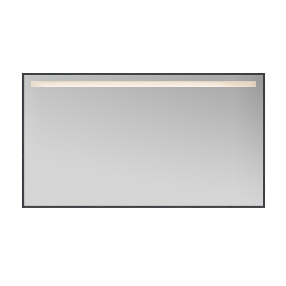 Lacava - Wall-Mount Mirror In Wooden Or Metal Frame With Led Light Behind Sand Blasted Frosted Section On Top. W:65", H:34", D: 2".