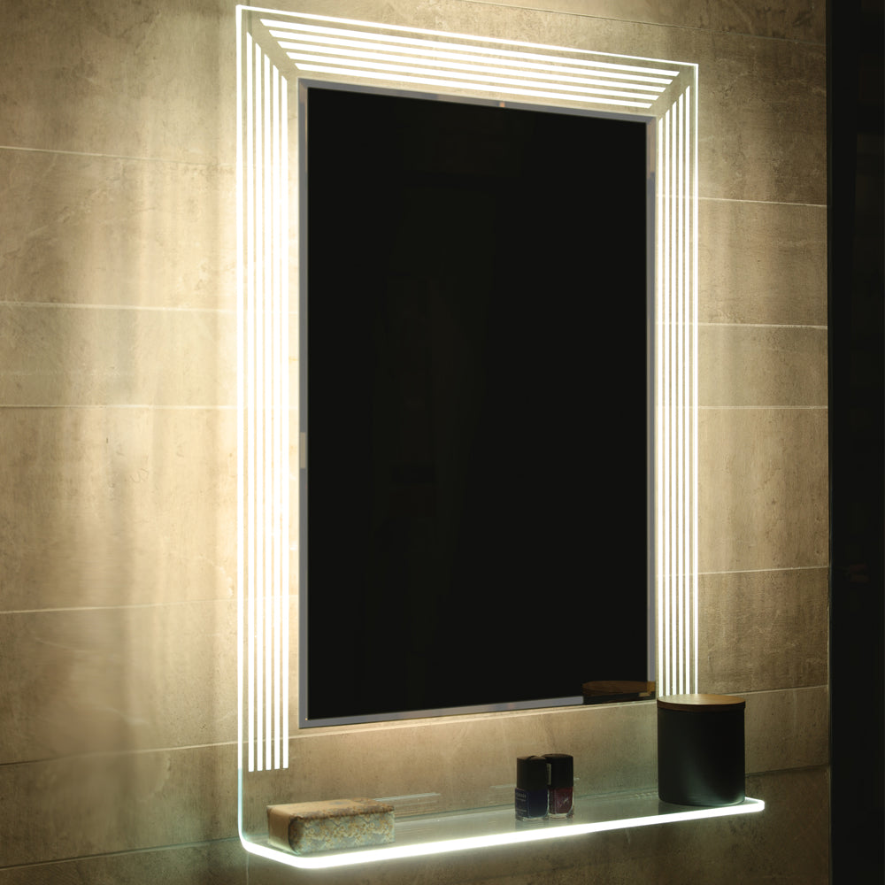 Lacava M10-24-FRAMED - Mirror With Clear Frosted Resin Frame And Led Accent Light