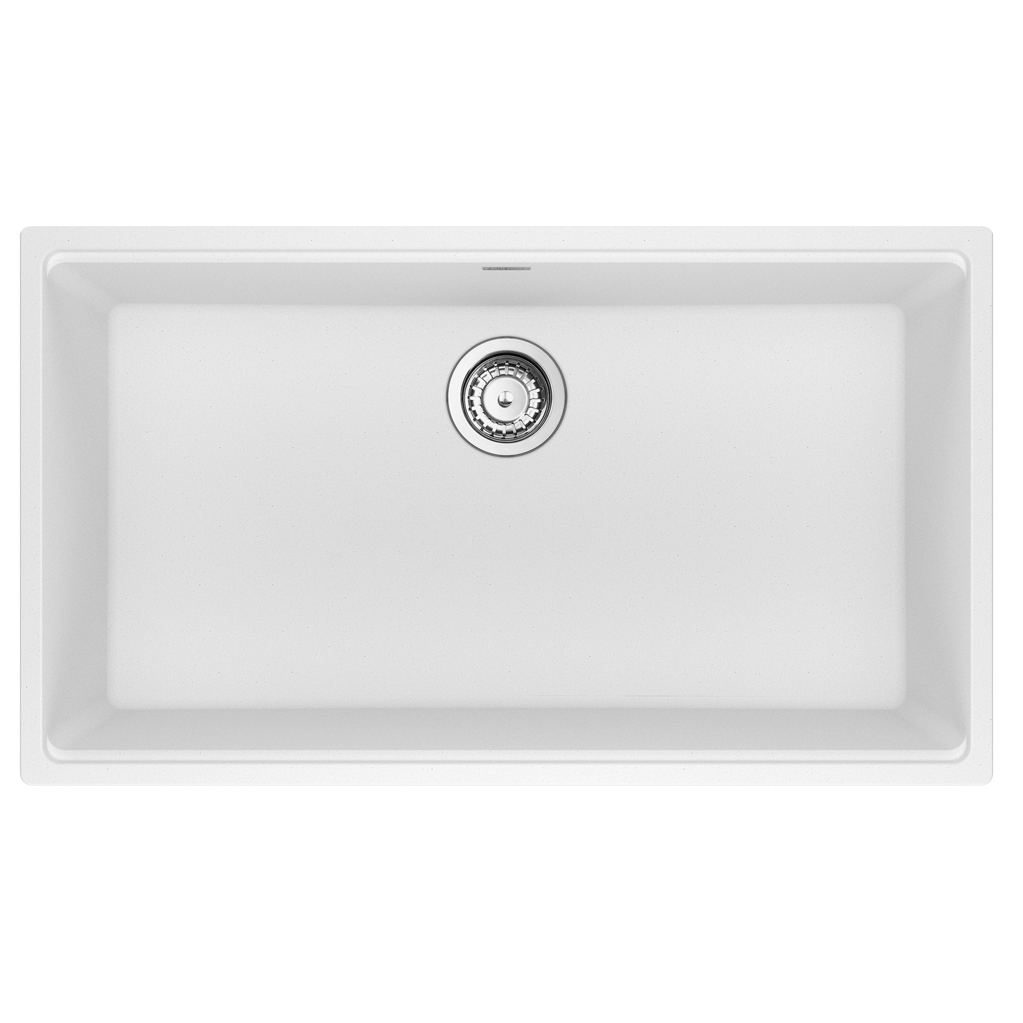 Franke MAG11031-PWT-S- Maris Um Grn Polar White Sgl 36Cab With Strainer Basket
