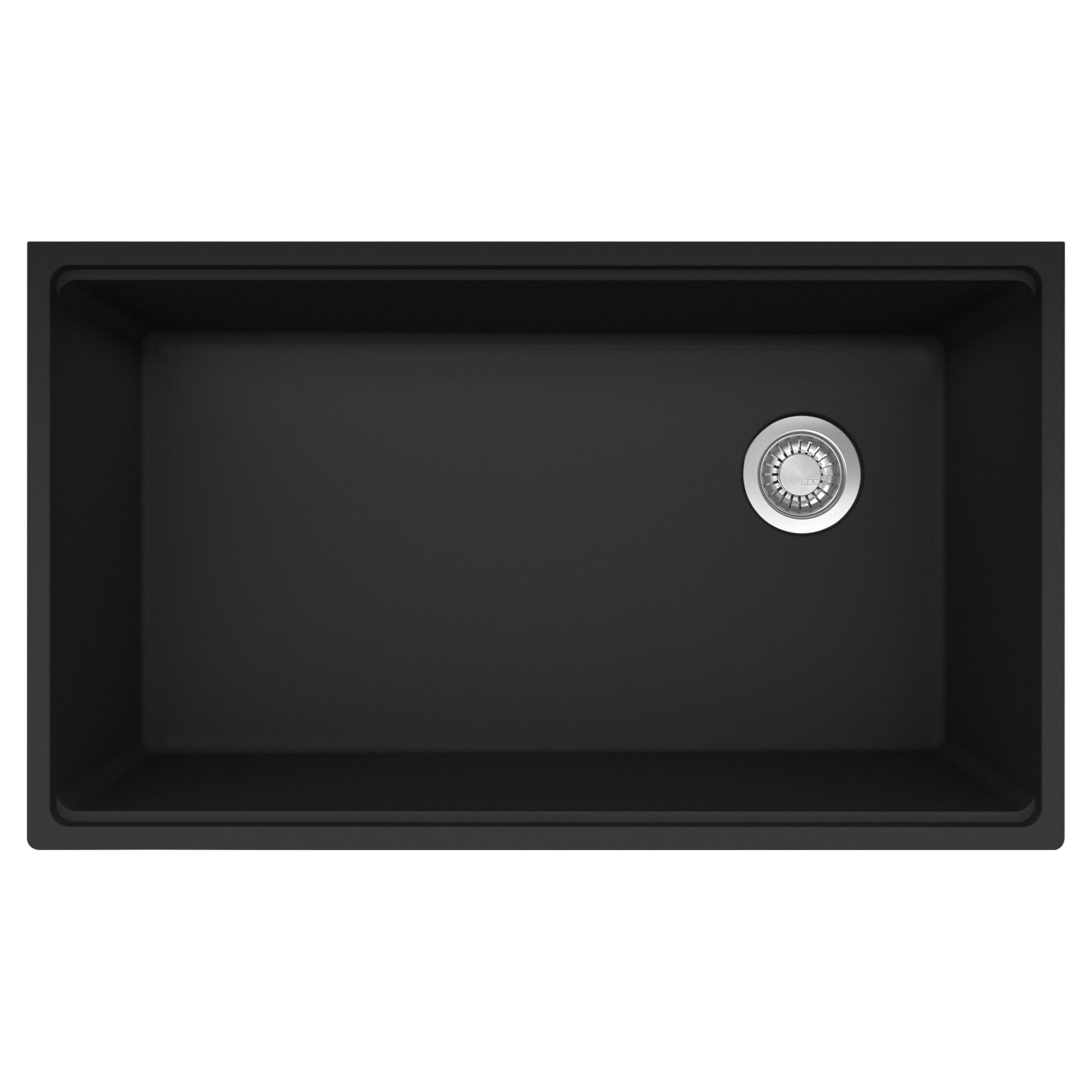 Franke MAG11031OW-MBK-S- Maris Um Grn Matte Black Sgl - Offset Waste With Strainer Basket