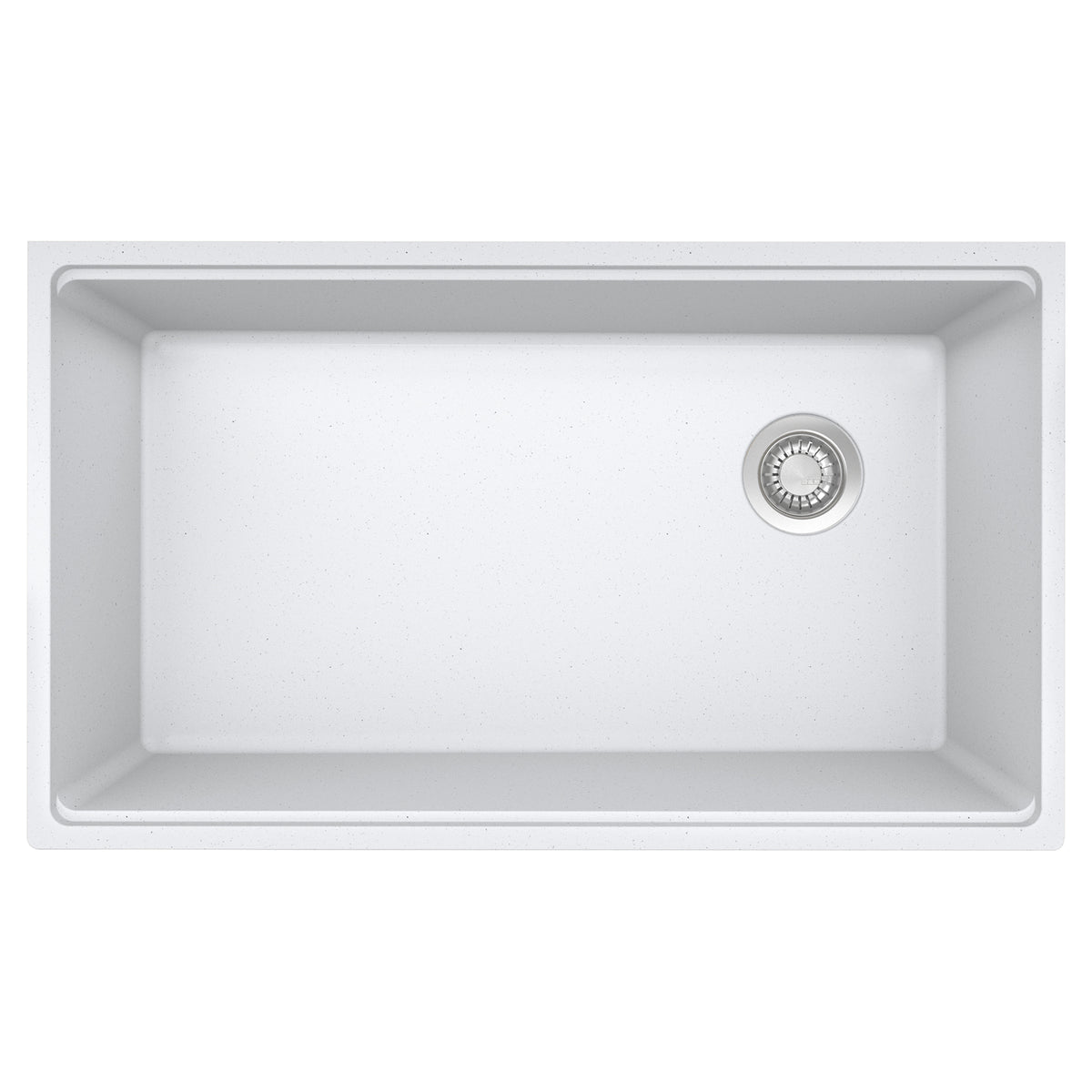 Franke MAG11031OW-PWT-S- Maris Um Grn Polar White Sgl - Offset Waste With Strainer Basket