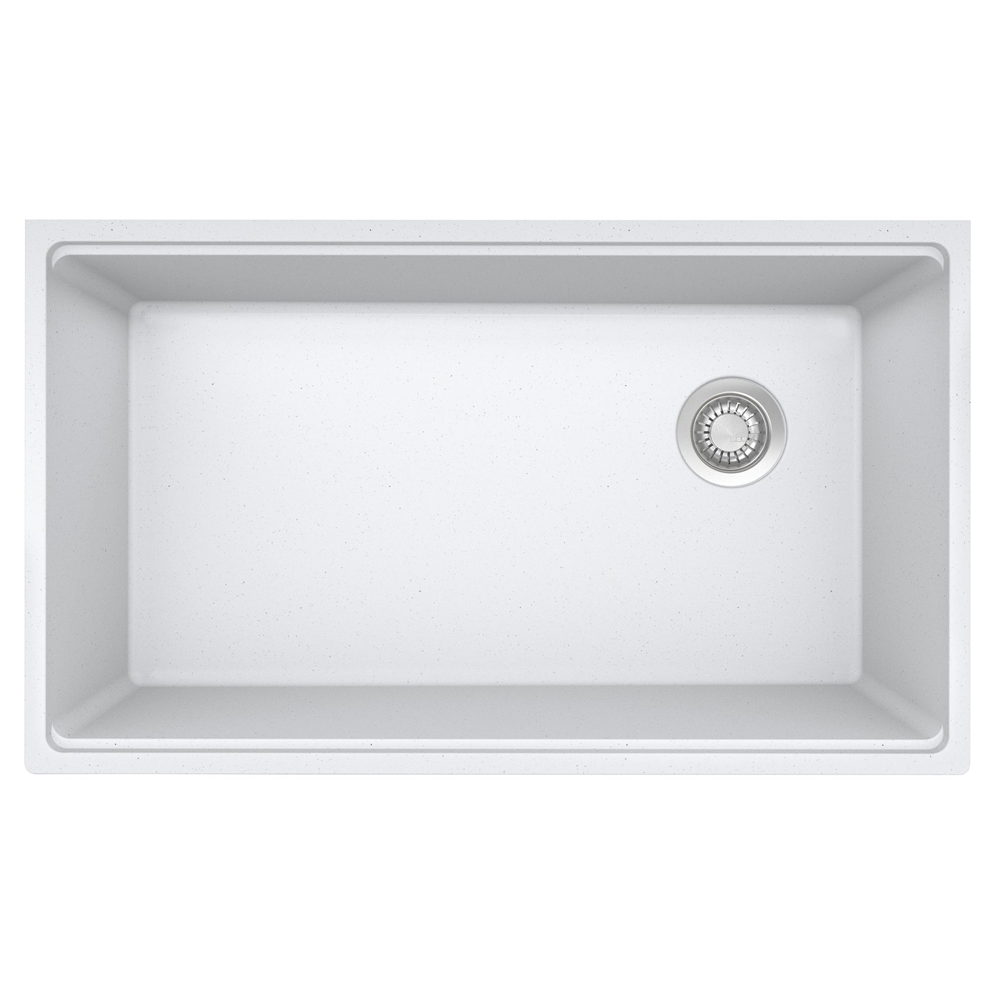 Franke MAG11031OW-PWT-S- Maris Um Grn Polar White Sgl - Offset Waste With Strainer Basket