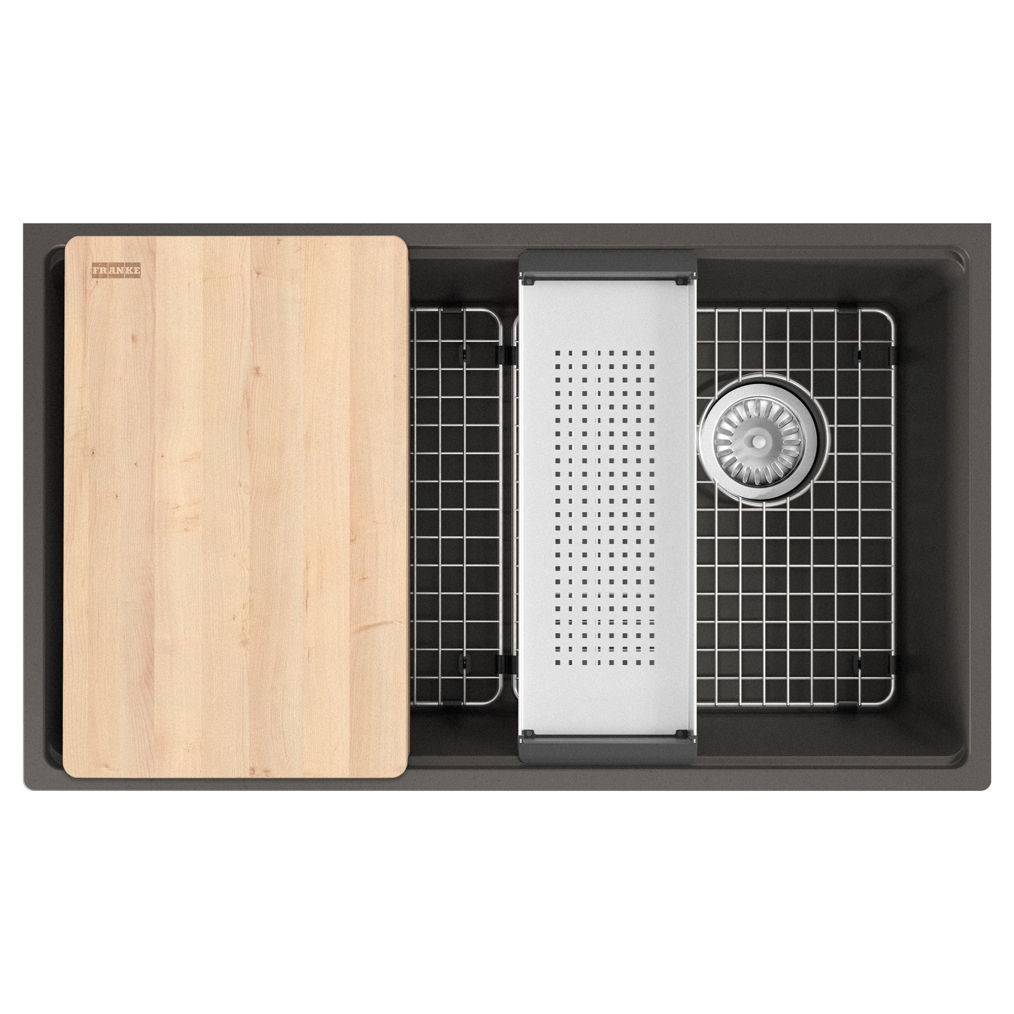 Franke MAG11031OW-SLG-WKC- Maris Um Grn Slate Grey Sgl 36Cab - Offset Waste Workcenter
