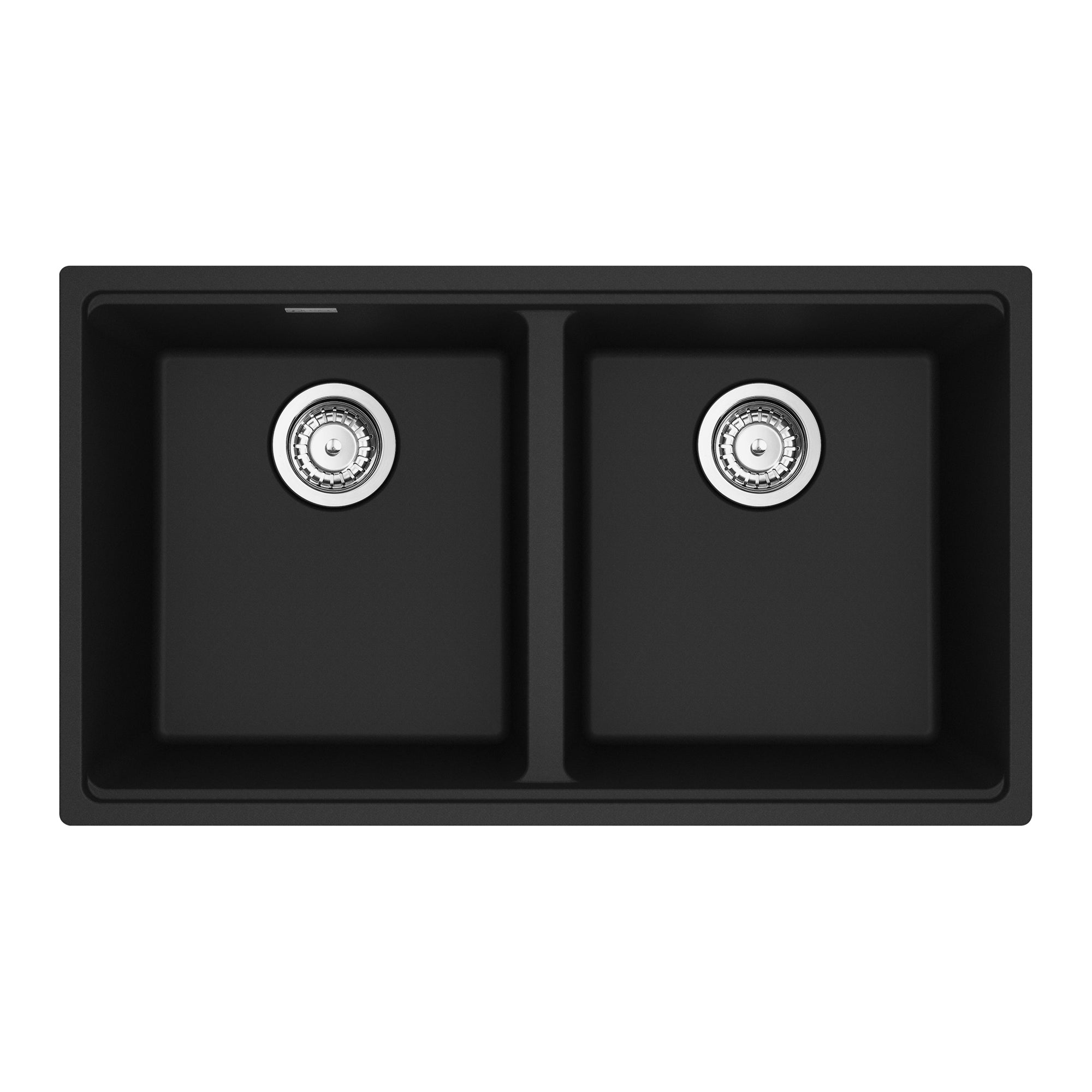 Franke MAG1201414-MBK-S- Maris Um Grn Matte Black Dbl 33Cab With Strainer Basket