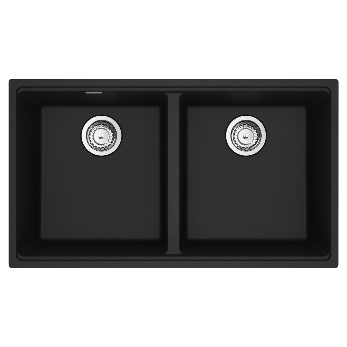 Franke MAG1201515-MBK-S- Maris Um Grn Matte Black Dbl 36Cab With Strainer Basket