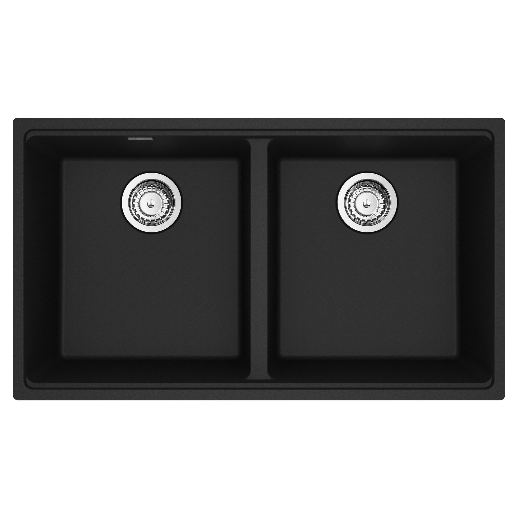 Franke MAG1201515-MBK-S- Maris Um Grn Matte Black Dbl 36Cab With Strainer Basket