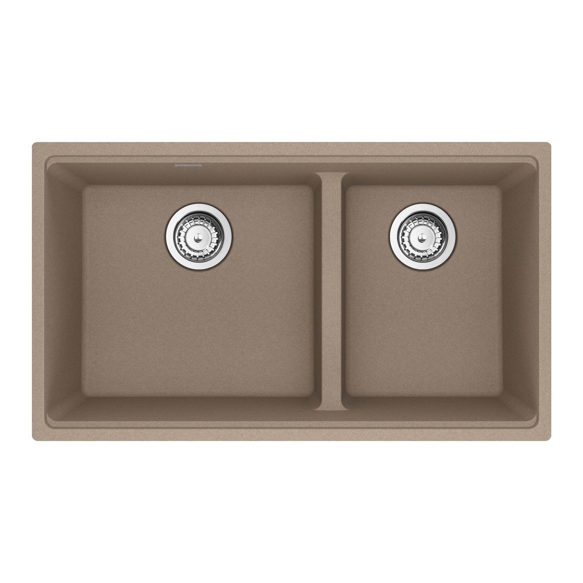 Franke MAG1601611LD-OYS-S- Maris Um Grn Oyster Dbl 33Cab - Low Divide With Strainer Basket