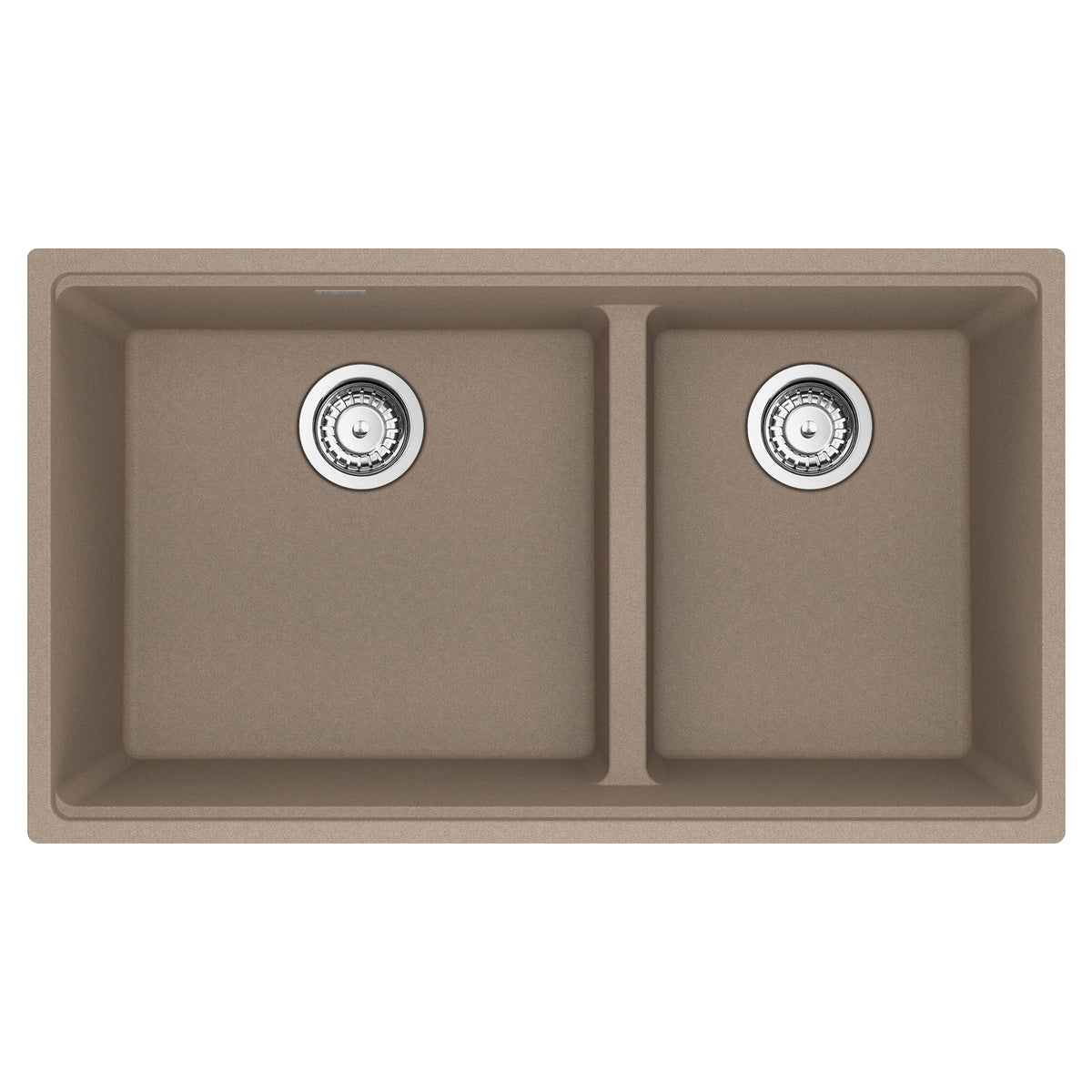 Franke MAG1601812LD-OYS-S- Maris Um Grn Oyster Dbl 36Cab - Low Divide With Strainer Basket