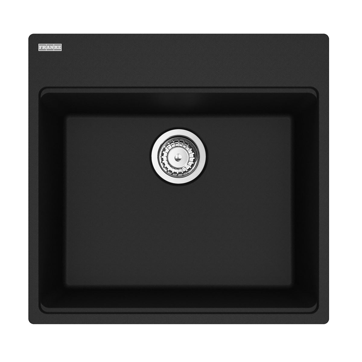 Franke MAG61020-MBK-S- Maris Um Grn Matte Black Sgl 24Cab With Strainer Basket