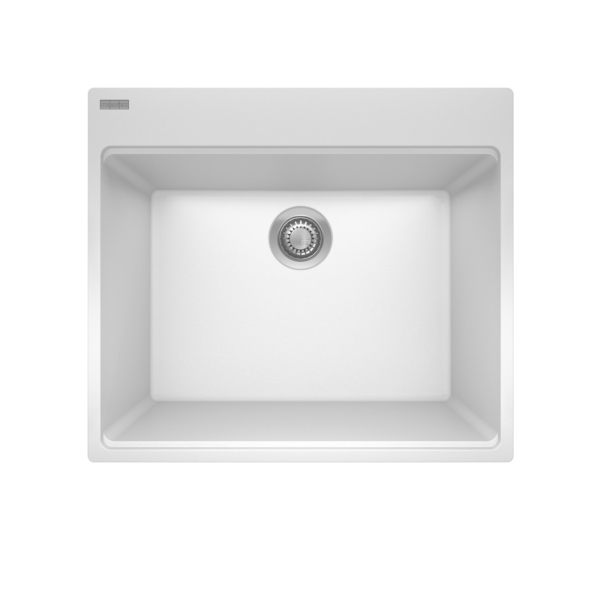 Franke MAG61023L-PWT-S- Maris Dm Grn Polar White Sgl - Laundry With Strainer Basket