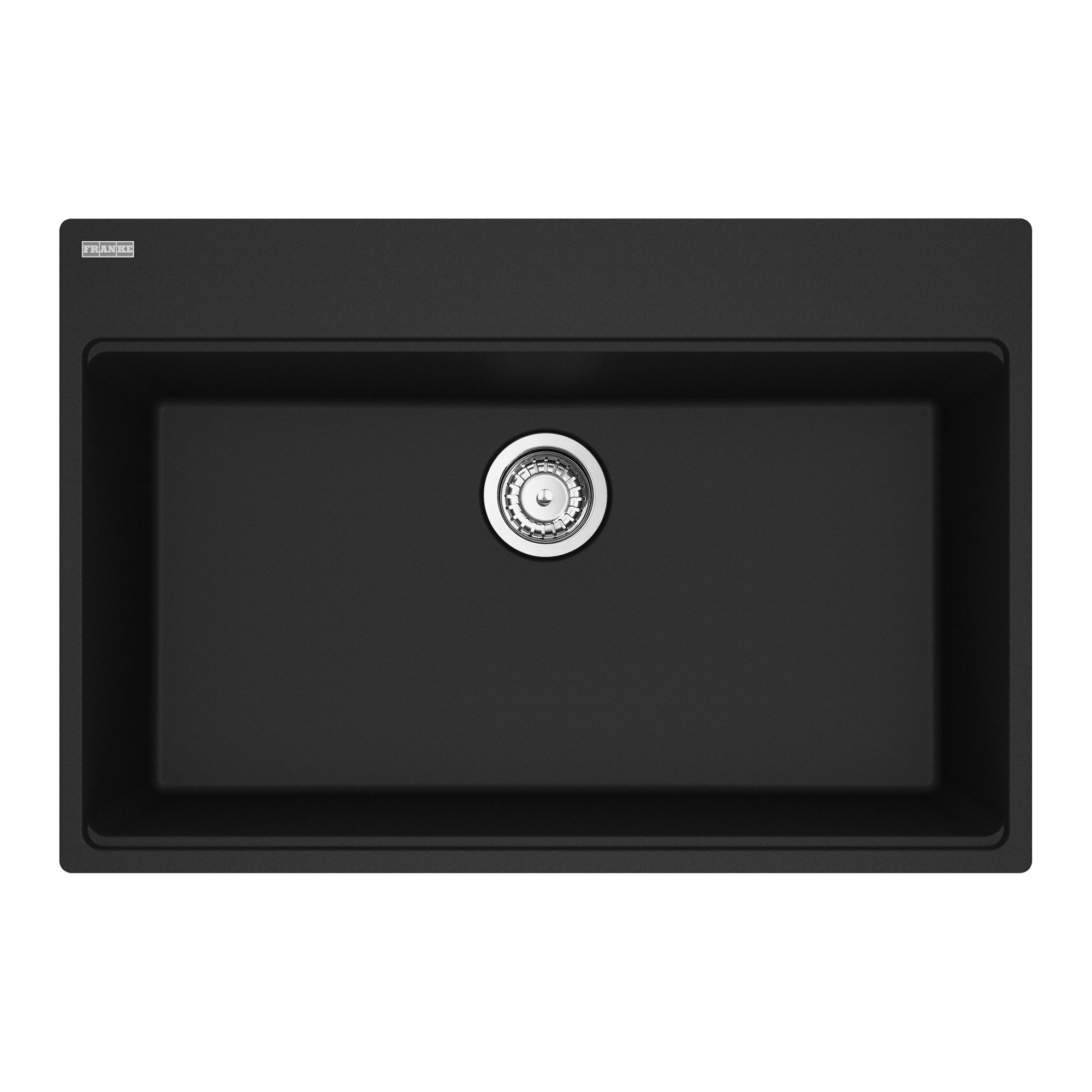 Franke MAG61031-MBK-S- Maris Tm Grn Matte Black Sgl 36Cab With Strainer Basket