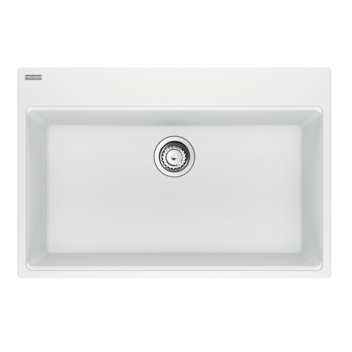 Franke MAG61031-PWT-S- Maris Tm Grn Polar White Sgl 36Cab With Strainer Basket
