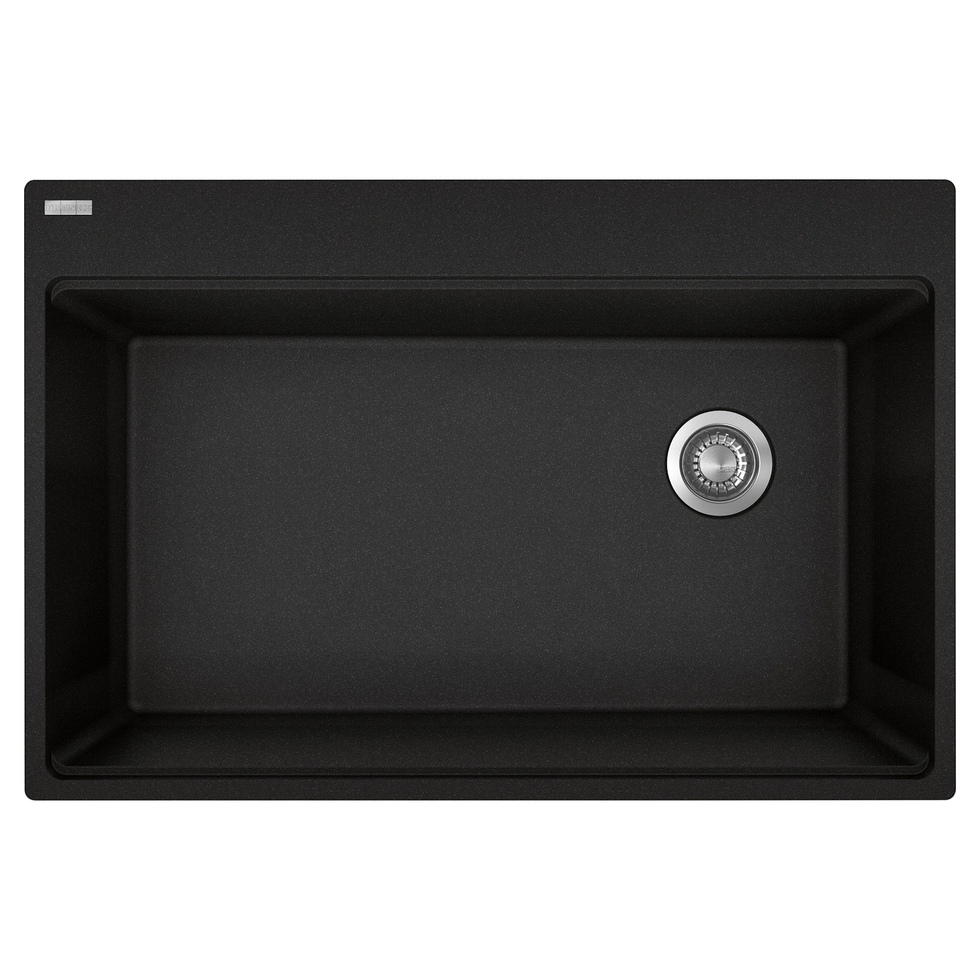 Franke MAG61031OW-MBK-S- Maris Tm Grn Matte Black Sgl - Offset Waste With Strainer Basket