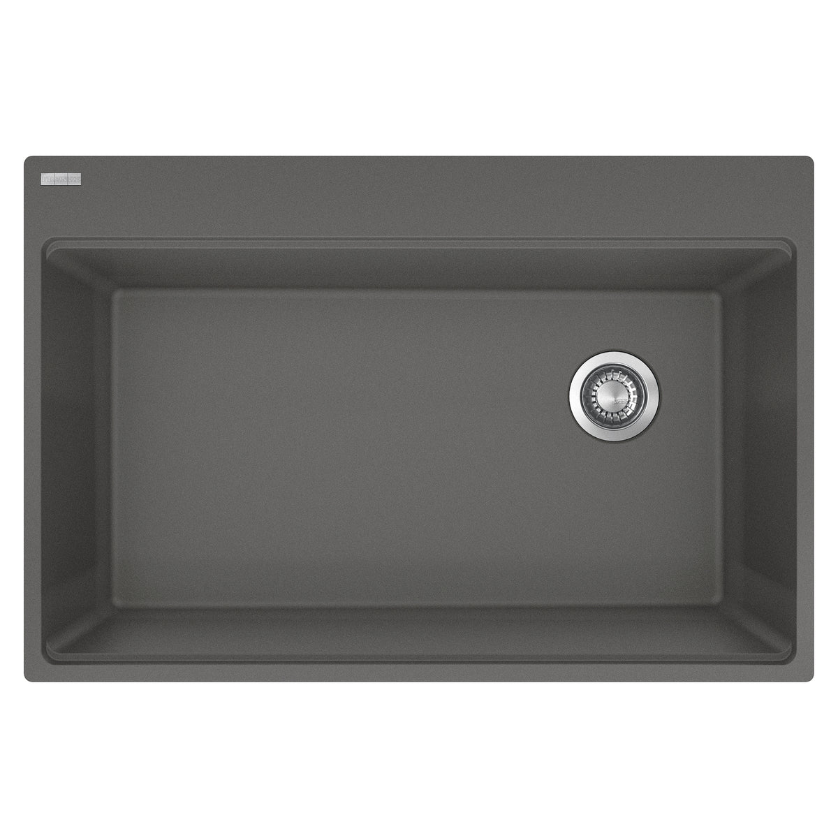 Franke MAG61031OW-SHG-S- Maris Tm Grn Stone Grey Sgl - Offset Waste With Strainer Basket