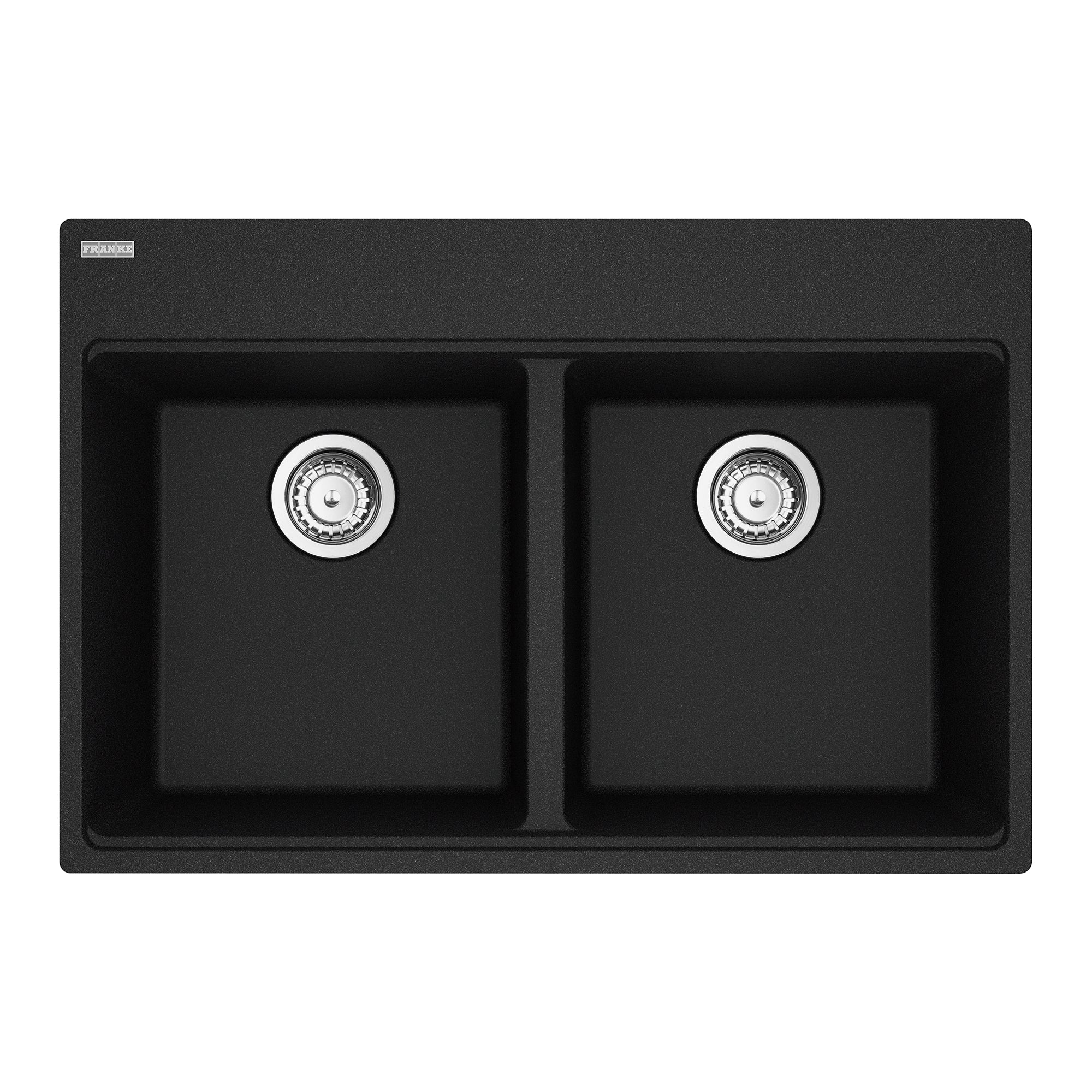Franke MAG6201414-ONY-S- Maris Tm Grn Onyx Dbl 33Cab With Strainer Basket