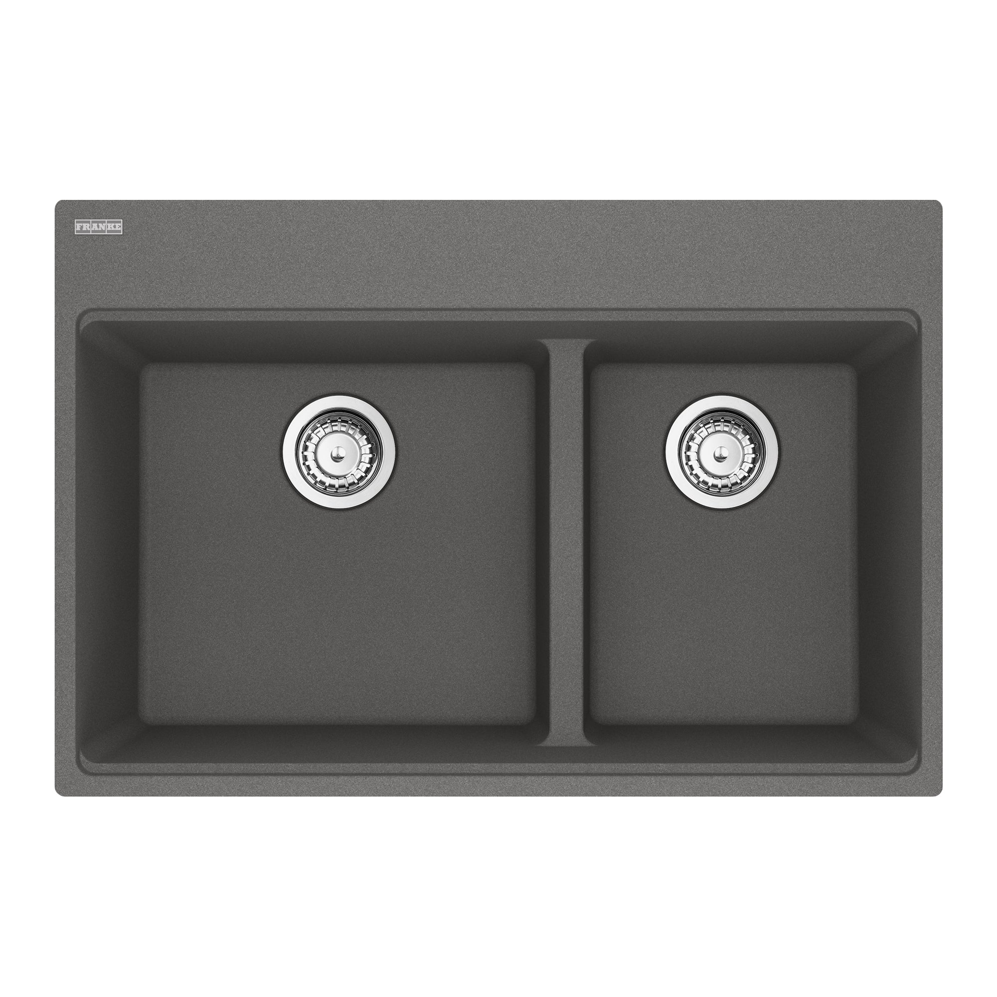 Franke MAG6601611LD-SHG-S- Maris Tm Grn Stone Grey Dbl 33Cab - Low Divide With Strainer Basket