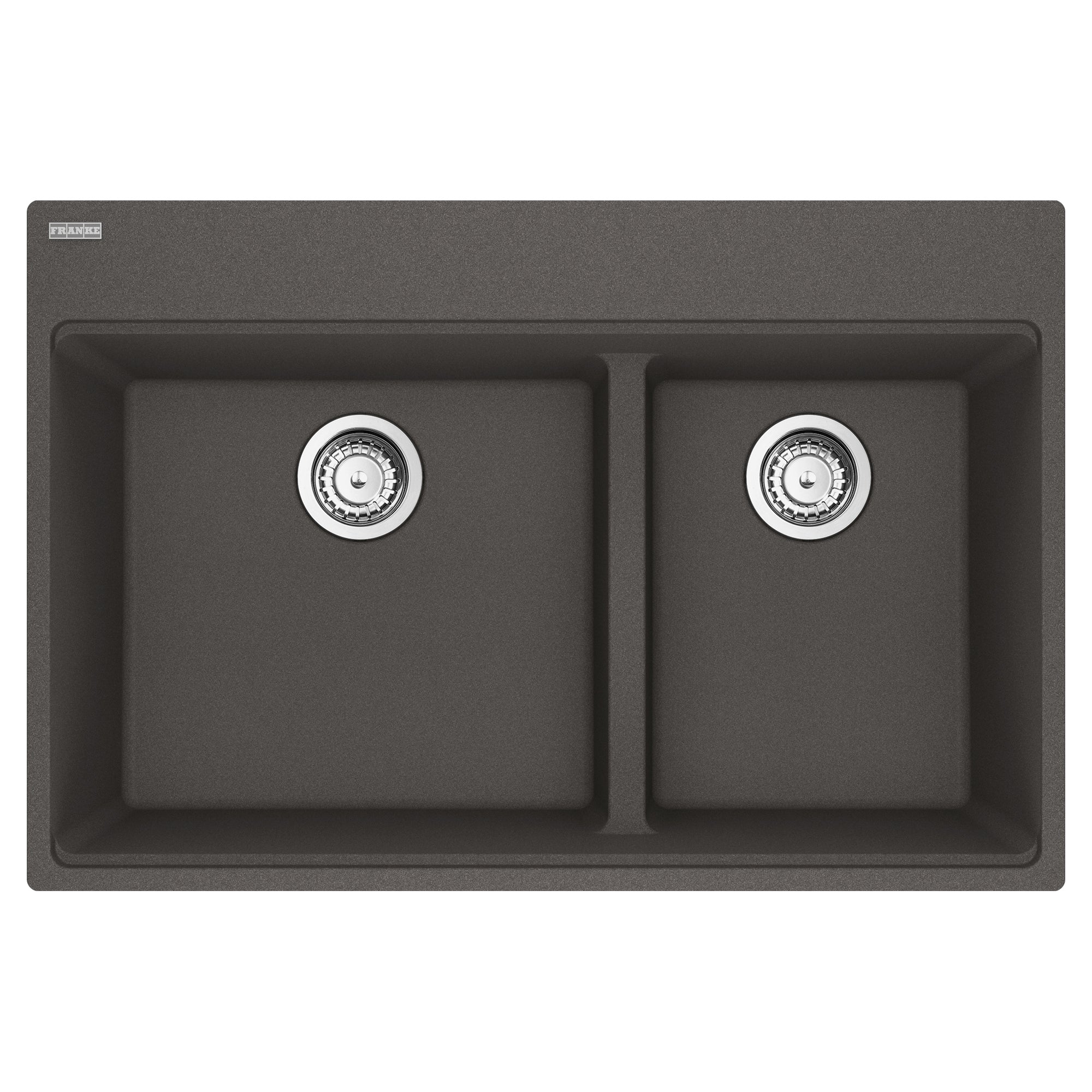 Franke MAG6601812LD-SLG-S- Maris Tm Grn Slate Grey Dbl 36Cab - Low Divide With Strainer Basket