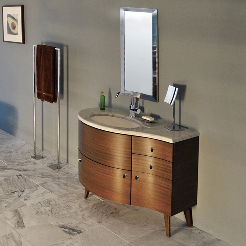 Lacava - Free-Standing Wood Base With Three Drawers And One Door, Washbasin On The Left, 42"W, 21 1/2"D, 31 1/2"H