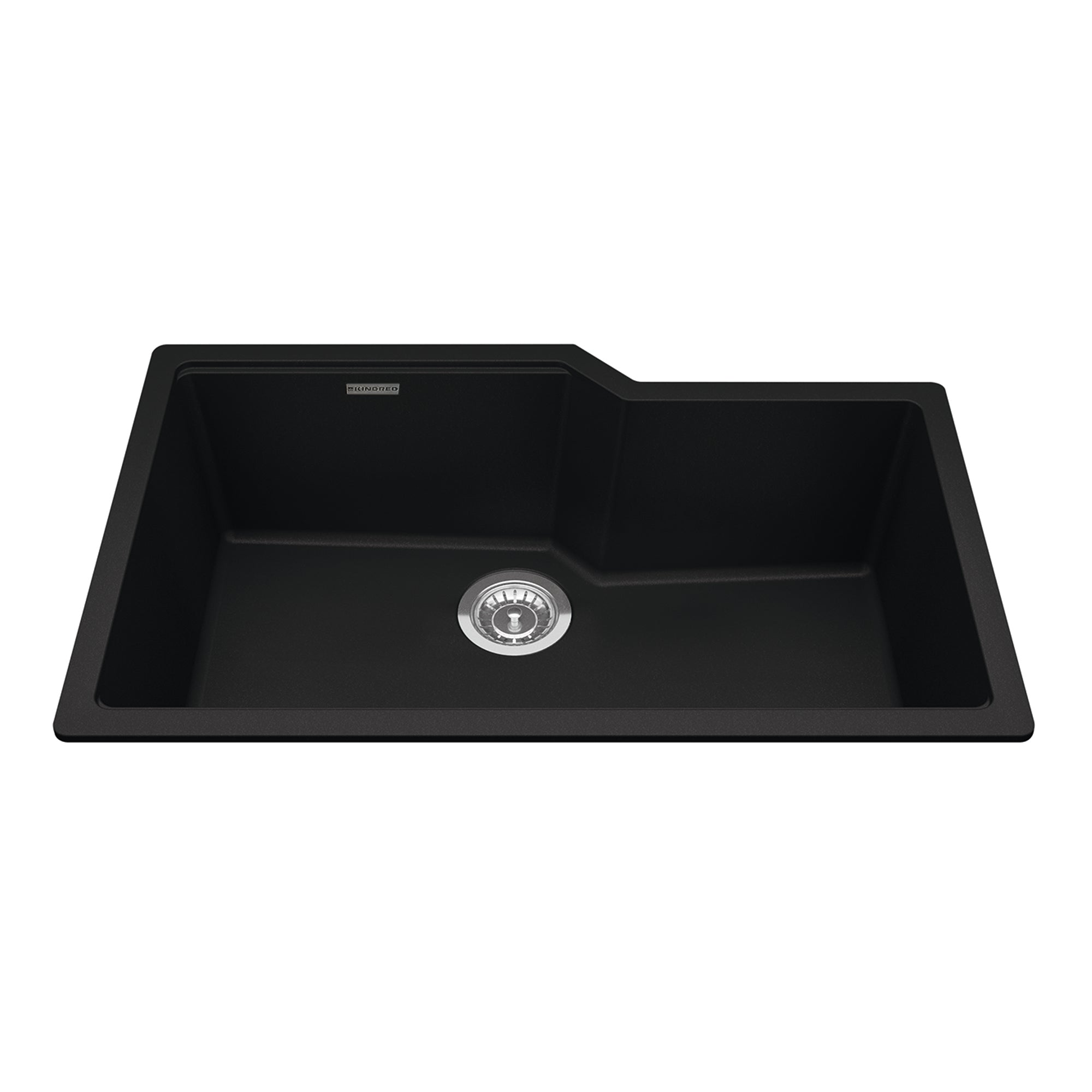 Kindred MGS2031U-9MBK- Granite Series 30.69-in LR x 19.69-in FB Undermount Single Bowl Granite Kitchen Sink in Matte Black