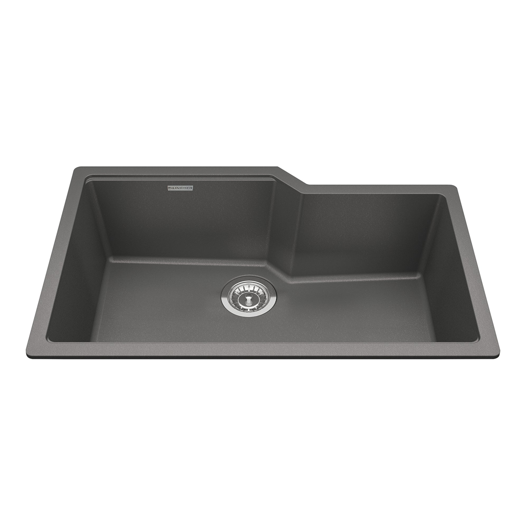 Kindred MGS2031U-9SG- Granite Series 30.69-in LR x 19.69-in FB Undermount Single Bowl Granite Kitchen Sink in Stone Grey