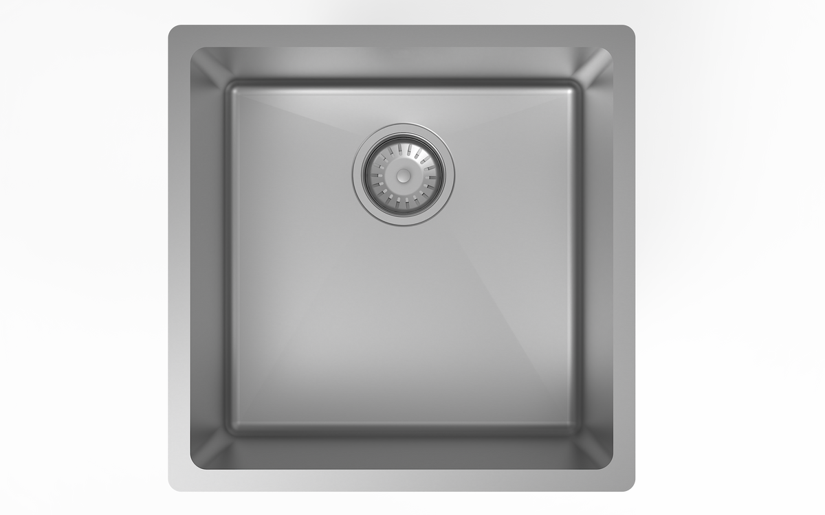Zomodo PTC381-PS - 17" Bar Sink, Um, 16Ga, R15 (Inc. Roll Grid + Drain Cover)