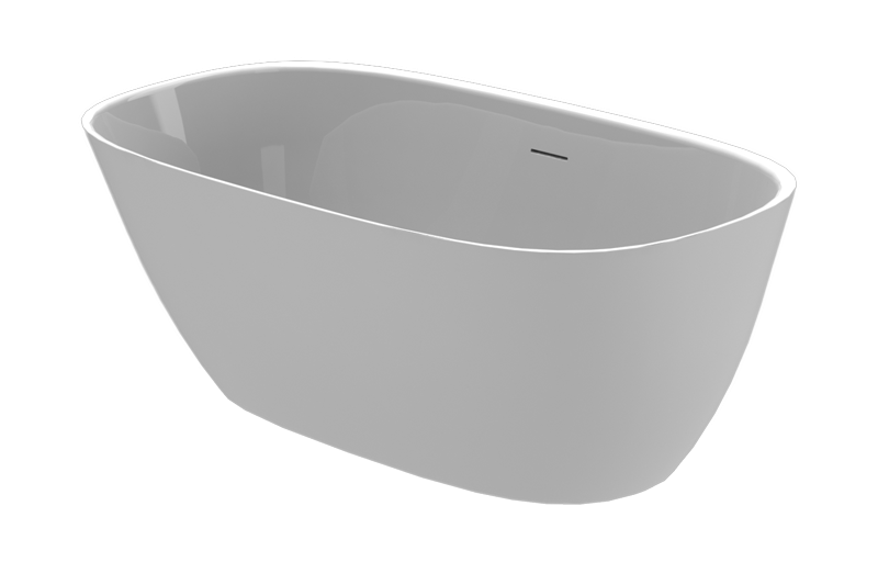 Graff MUS66-OF-GL-AU - Musa Freestanding Bathtub With Integrated Overflow