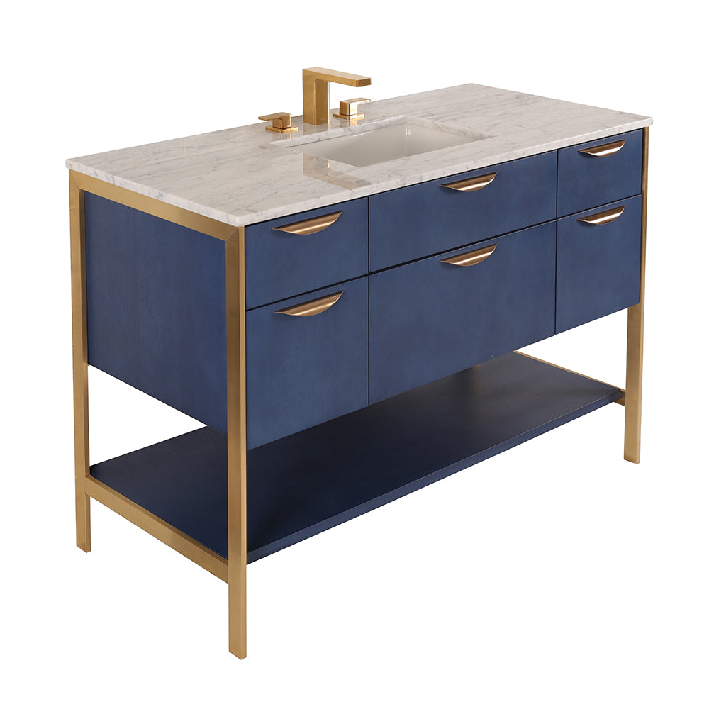 Lacava - Metal Frame For Free Standing Under-Counter Vanity Nav-Un-48. Sold Together With The Cabinet. W: 47 1/2", D: 21 3/4", H: 34 1/4".