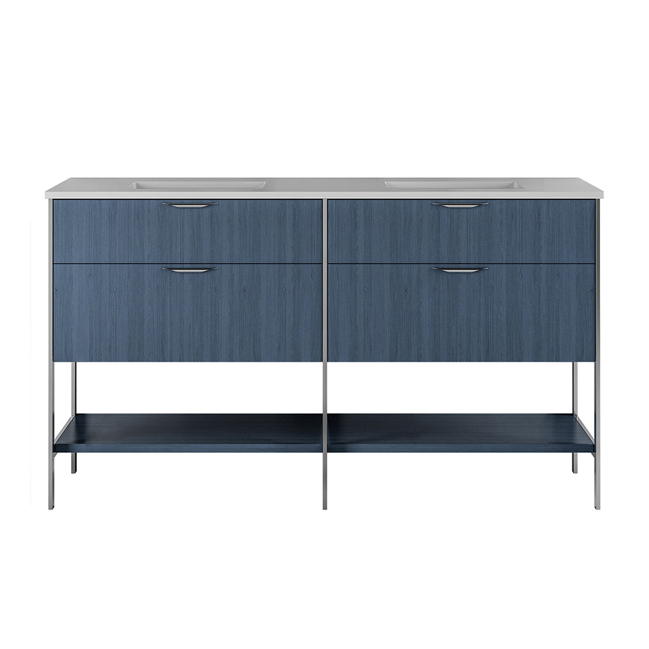 Lacava - Metal Frame For Free Standing Under-Counter Vanity Nav-Un-60. Sold Together With The Cabinet. W: 59 1/2", D: 21 3/4", H: 34 1/4".