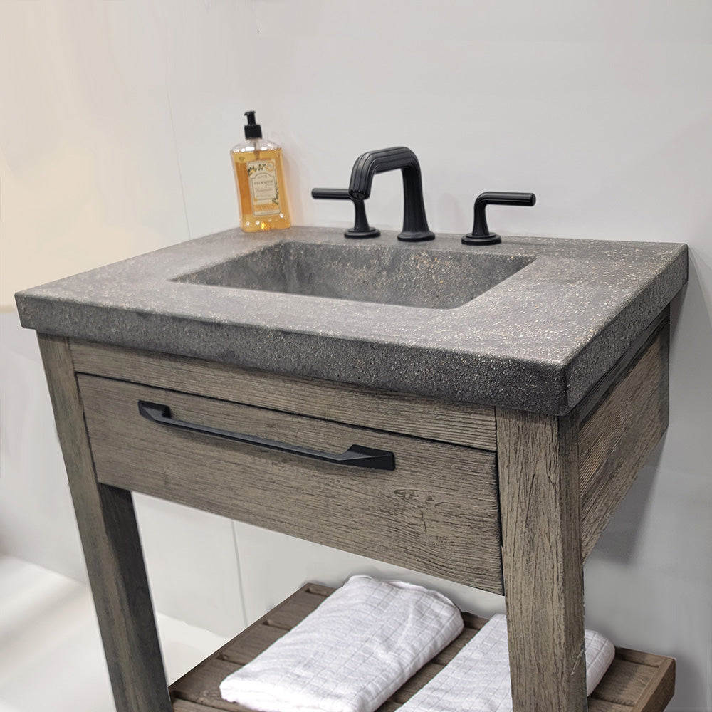 Lacava - Floor-Standing Vanity With Drawer And Slotted Bottom Shelf.