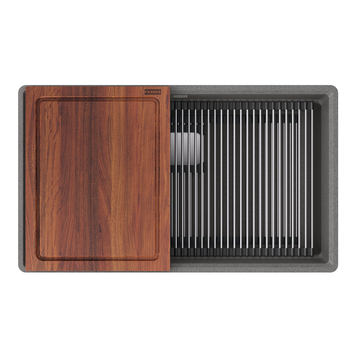 Franke PKG11031SHG-WKC- Peak Um Grn Stone Grey Sgl 36Cab Workcenter