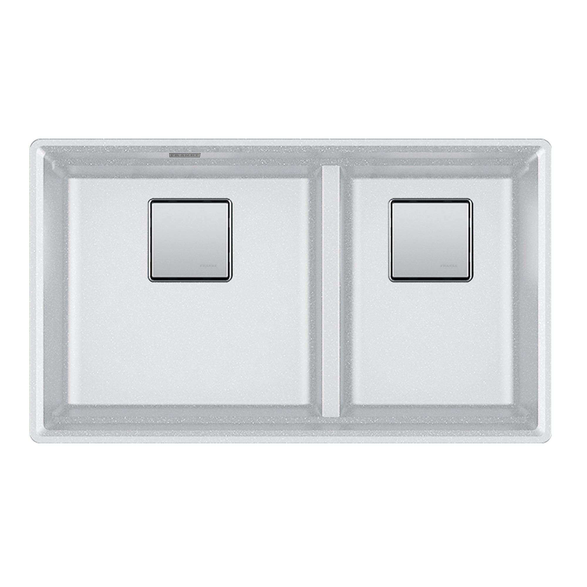 Franke PKG160LD-PWT-S- Peak Um Grn Polar White Dbl 36Cab - Low Divide With Strainer Basket