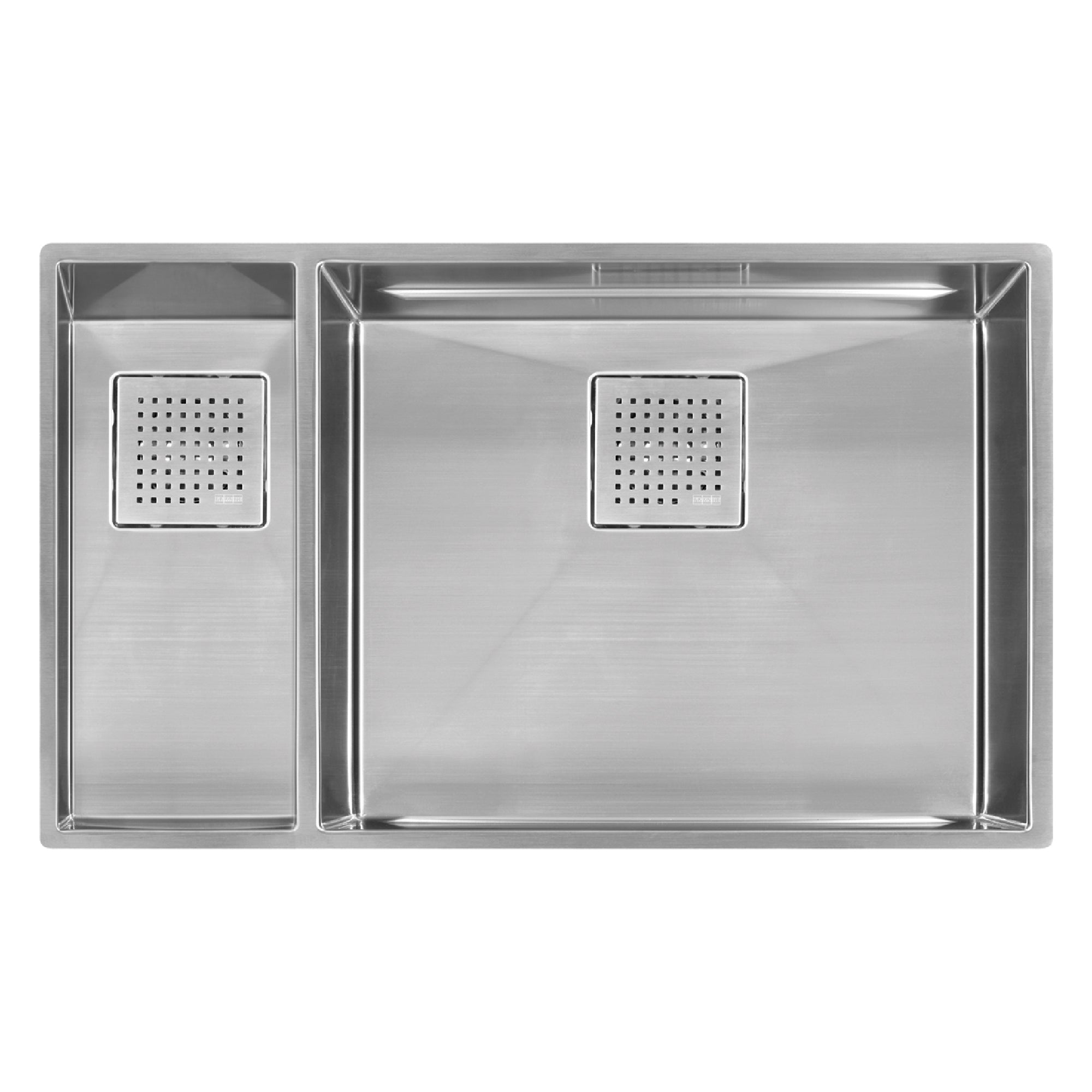 Franke PKX160-LH-S- Peak Um 16G Ss Dbl 36Cab With Strainer Basket