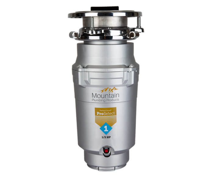 Mountain Plumbing PROSELECT1 - Perfect Grind® Proselect 1 Waste Disposer - Continuous Feed 3-Bolt Mount 1/3 Hp