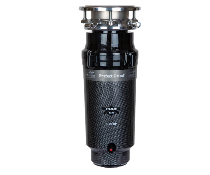 Mountain Plumbing STEALTH1250 - Perfect Grind® Stealth 1250 Waste Disposer - Continuous Feed 3-Bolt Mount 1-1/4 Hp