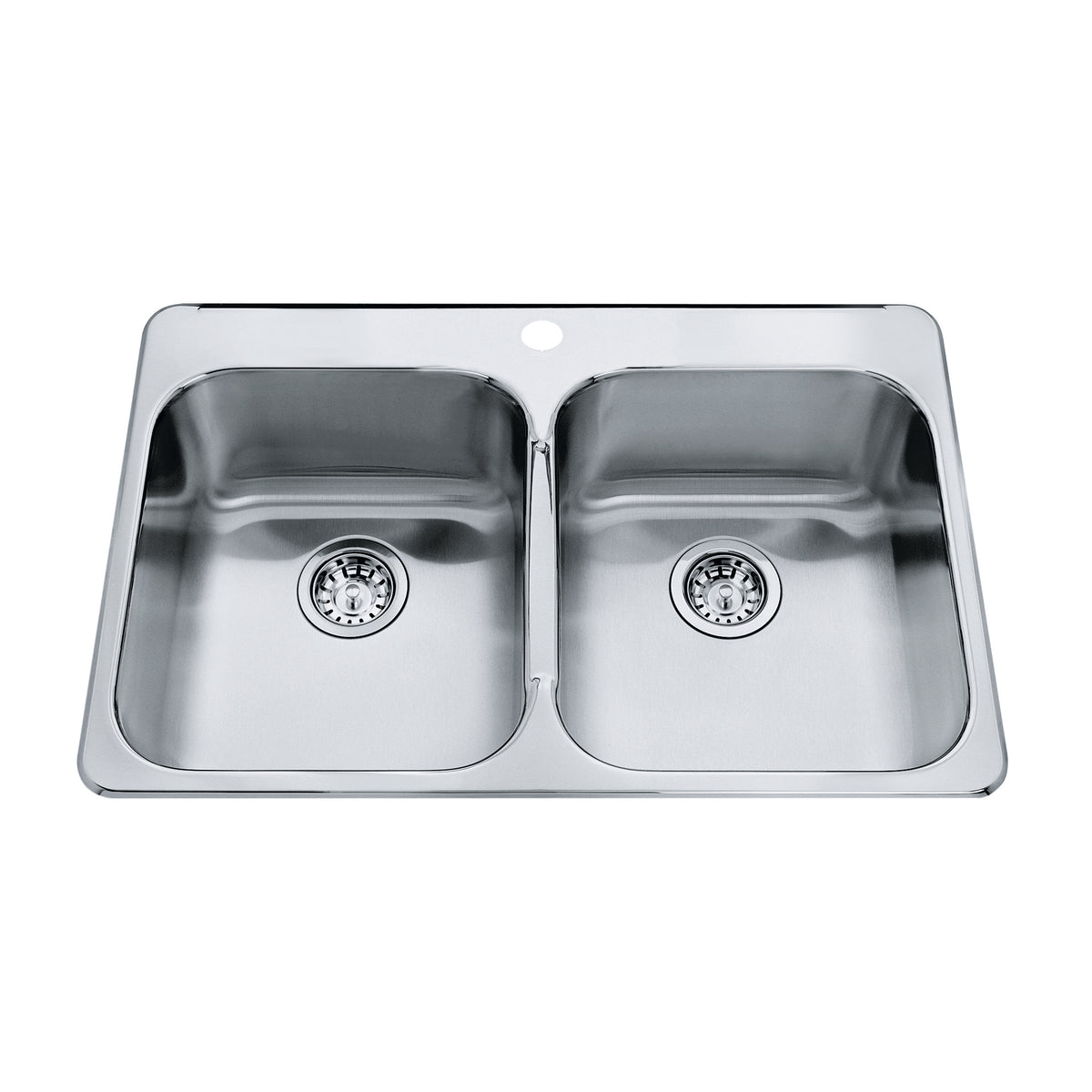 Kindred QDL2031-7-1- Steel Queen Tm 20G Ss Dbl 1 Hole - FaucetExpress.ca