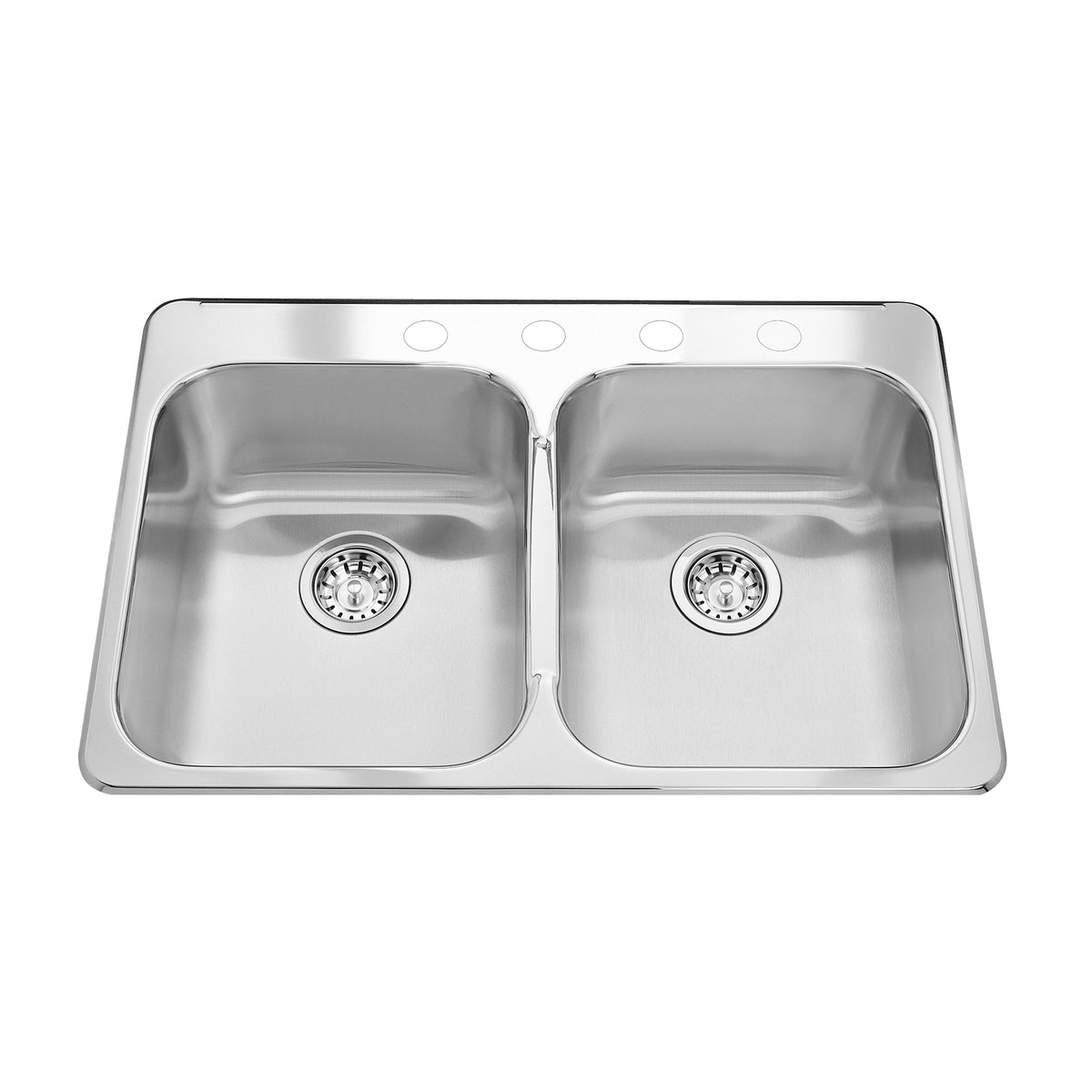 Kindred QDL2031-8-4- Steel Queen Tm 20G Ss Dbl 4 Hole - FaucetExpress.ca