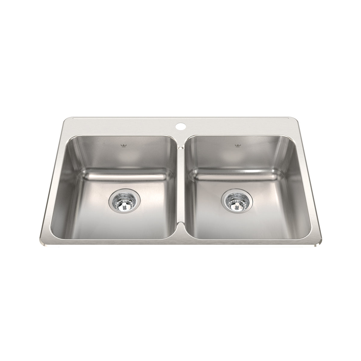 Kindred QDLA2233-8-1- Steel Queen Tm 20G Ss Dbl 1 Hole - FaucetExpress.ca