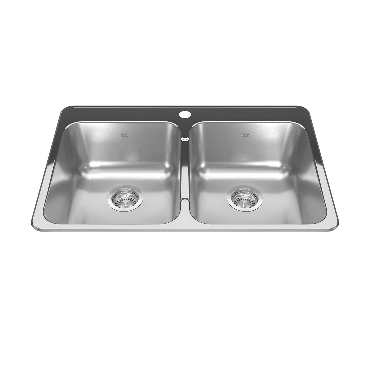 Kindred RDL2031-1- Reginox Tm 20G Ss Dbl 1 Hole - FaucetExpress.ca