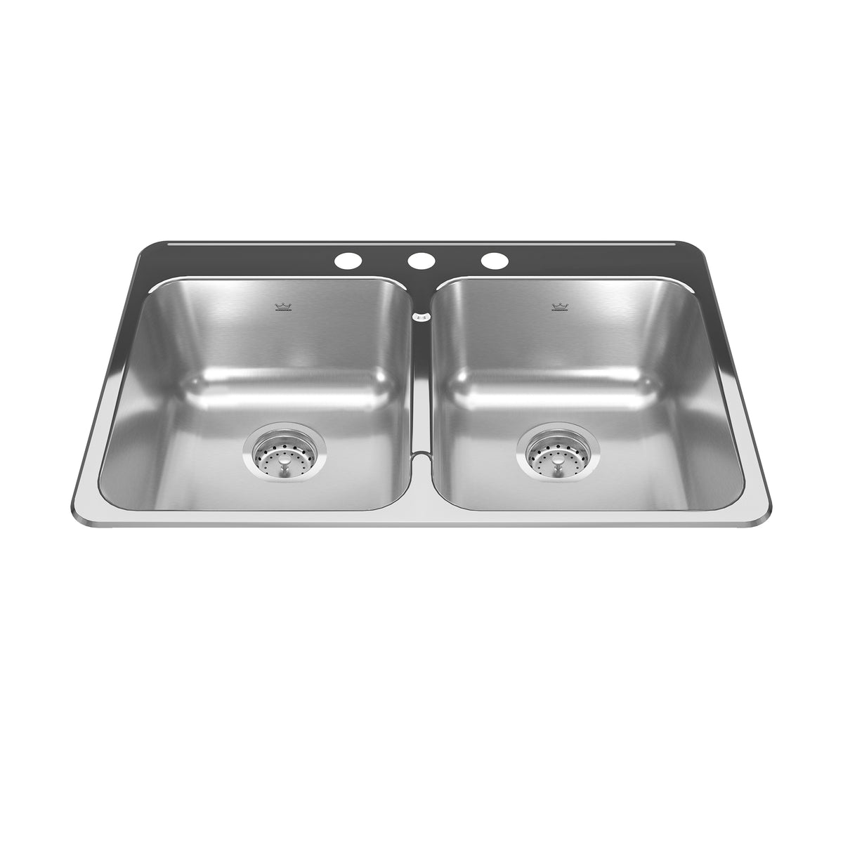 Kindred RDL5279-3- Reginox Tm 20G Ss Dbl 3Hole - FaucetExpress.ca