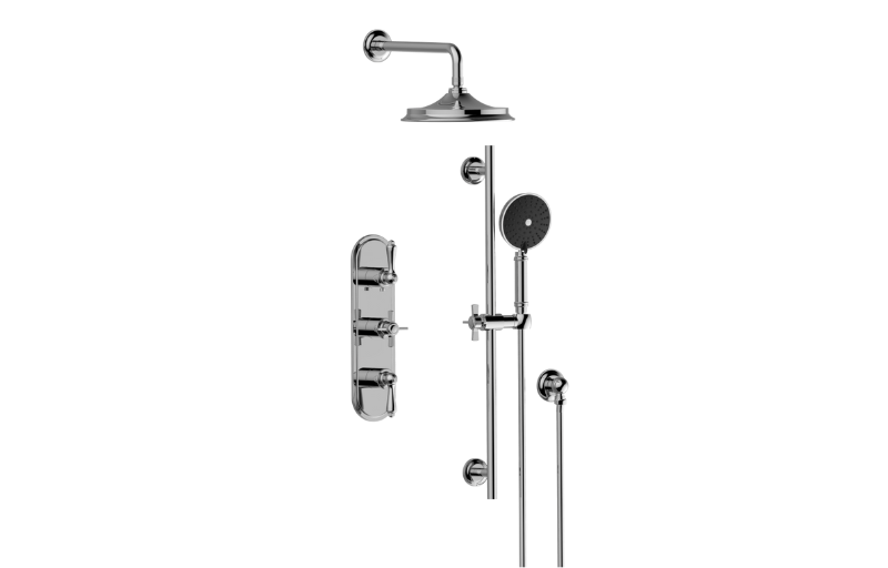 Graff S40AL1X115FR-UBB-T - M-Series Thermostatic Shower System - Shower With Handshower (Trim)