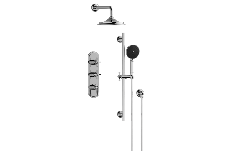 Graff S40L1X115FR-UBB-T - M-Series Thermostatic Shower System - Shower With Handshower (Trim)