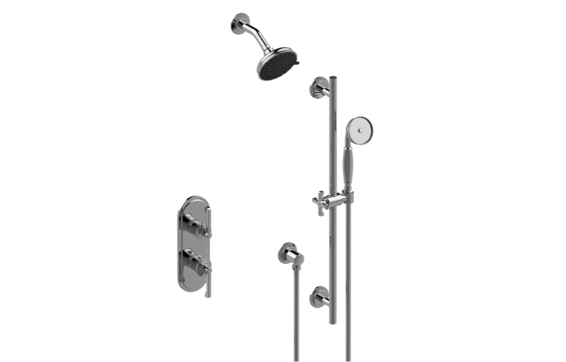 Graff S50L102FR-UBB-T - M-Series Thermostatic Shower System - Shower With Handshower (Trim)