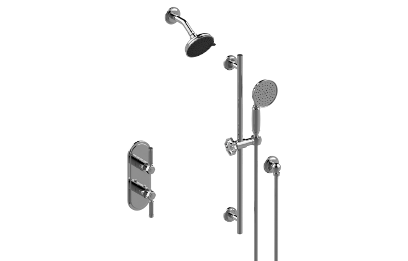 Graff S50L104FR-UBB-T - M-Series Thermostatic Shower System - Shower With Handshower (Trim)