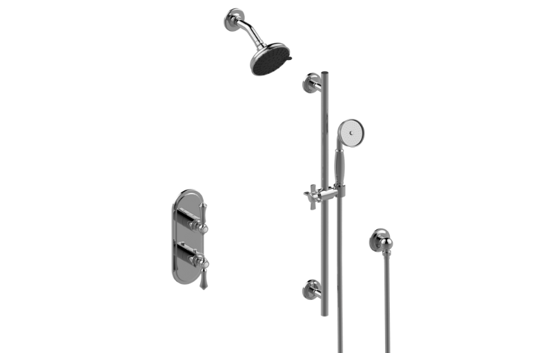Graff S50L120FR-UBB-T - M-Series Thermostatic Shower System - Shower With Handshower (Trim)