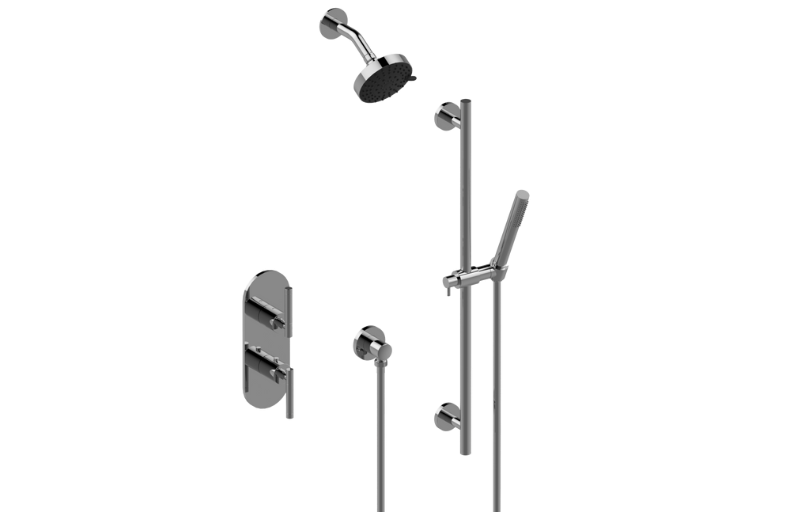 Graff S50L213FR-UBB-T - M-Series Thermostatic Shower System - Shower With Handshower (Trim)